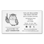 Lehrerin für soziale Medien Magnetische Visitenkarte (Vorderseite)