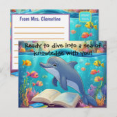 Lehrerin für Studentendolphin Postcard Postkarte (Vorne/Hinten)
