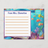 Lehrerin für Studentendolphin Postcard Postkarte (Rückseite)