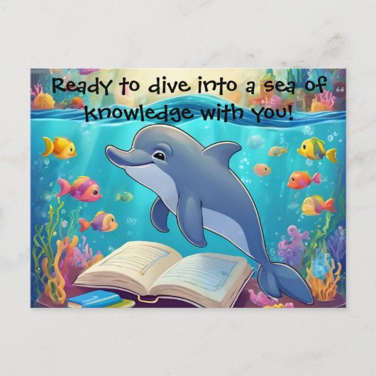 Lehrerin für Studentendolphin Postcard Postkarte (Vorderseite)
