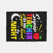 Lehrerin für Tag durch Nachtlehrerschule übermüdet Fleecedecke (Vorderseite (Horizontal))