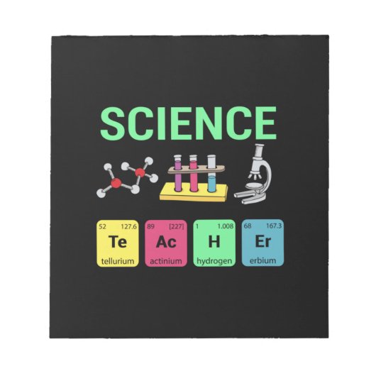 Lehrerin - Geschenk des Naturwissenschaftslehrers Notizblock (Vorderseite)
