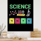 Lehrerin - Geschenk des Naturwissenschaftslehrers Poster (Küche)