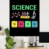 Lehrerin - Geschenk des Naturwissenschaftslehrers Poster (Heimbüro)