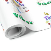 Lehrerin Geschenkpapier (Rolleneckpunkt)