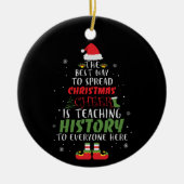 Lehrerin Geschichte Weihnachtswort Kunst Keramik Ornament (Vorne)