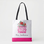 Lehrerin gibt Personalisiertes Geschenk Tasche (Vorderseite)