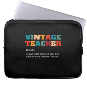 Lehrerin gibt Vintagen Lehrer ein Geschenk Laptopschutzhülle