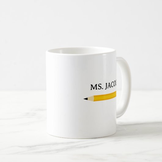 Lehrerin Gift Pencil School Kaffeetasse (VorderseiteRechts)