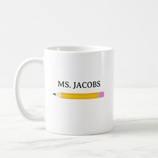 Lehrerin Gift Pencil School Kaffeetasse (Links)