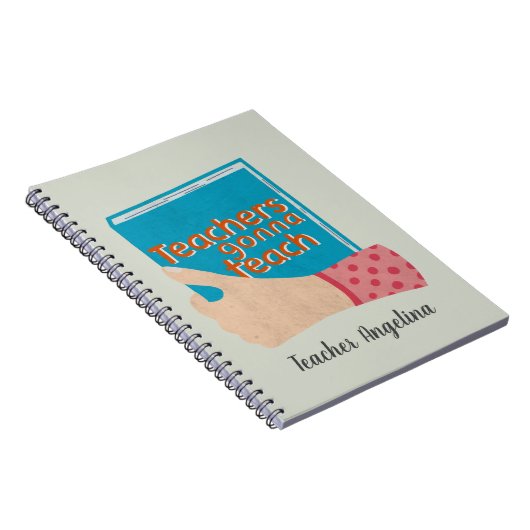 Lehrerin Gonna lehrt Notizblock (Rechte Seite)