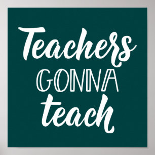 Lehrerin Gonna lehrt Poster