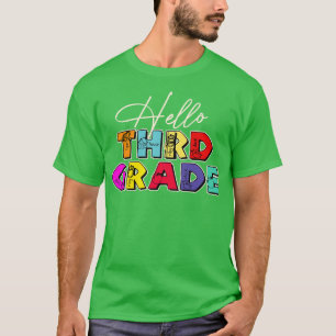 Lehrerin Hallo Dritte Klasse T-Shirt