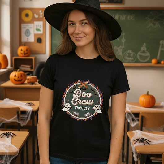 Lehrerin Halloween Boo Crew Fakultät Ghost T-Shirt