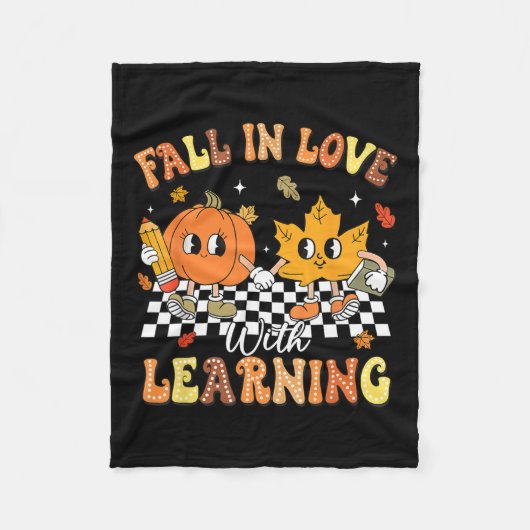 Lehrerin Halloween Fall in der Liebe mit Lernen Da Fleecedecke (Vorderseite)