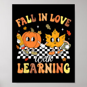 Lehrerin Halloween Fall in der Liebe mit Lernen Da Poster