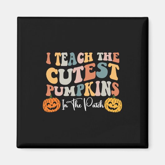 Lehrerin Halloween Niedlichsten Pumpkins Retro Leh Magnet (Vorne)