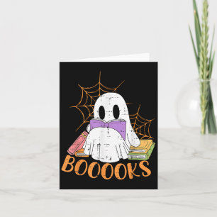 Lehrerin Halloween Shirt Ghost Lehrer Buchbiblioth Karte
