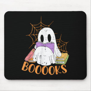 Lehrerin Halloween Shirt Ghost Lehrer Buchbiblioth Mousepad