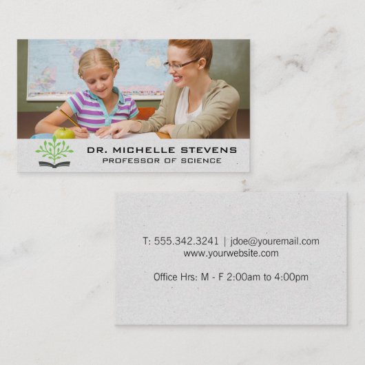 Lehrerin Helping | Mentoring Student Visitenkarte (Vorne/Hinten)
