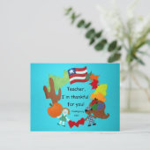 Lehrerin, ich bin dir dankbar! postkarte (Stehend Vorderseite)