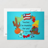 Lehrerin, ich bin dir dankbar! postkarte (Vorne/Hinten)