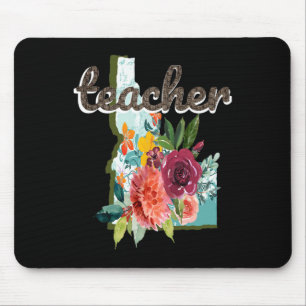 Lehrerin Idaho Blume Watercolor Niedliche Erzieher Mousepad