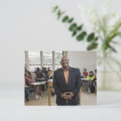 Lehrerin im Klassenzimmer mit Schülern Postkarte (Stehend Vorderseite)