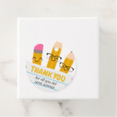 Lehrerin im Schulstab Dankeschön Geschenkanhänger (Beispiel)