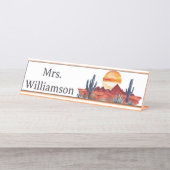 Lehrerin im Südwesten Schreibtischnamensplakette (Vorderseite )