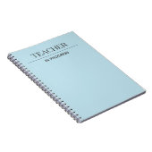 LehrerIn in Arbeit einfache Custom Pastel Blue Notizblock (Rechte Seite)