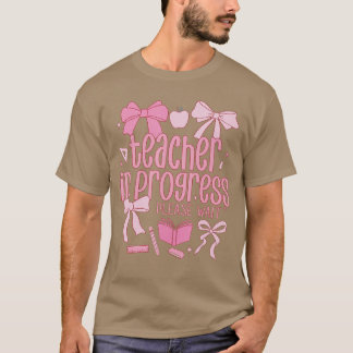 Lehrerin in Ausbildung Kokette rosa Schleife Zukun T-Shirt