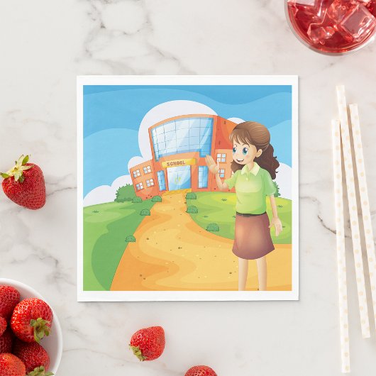 Lehrerin in der Schule Papier Napkins Serviette