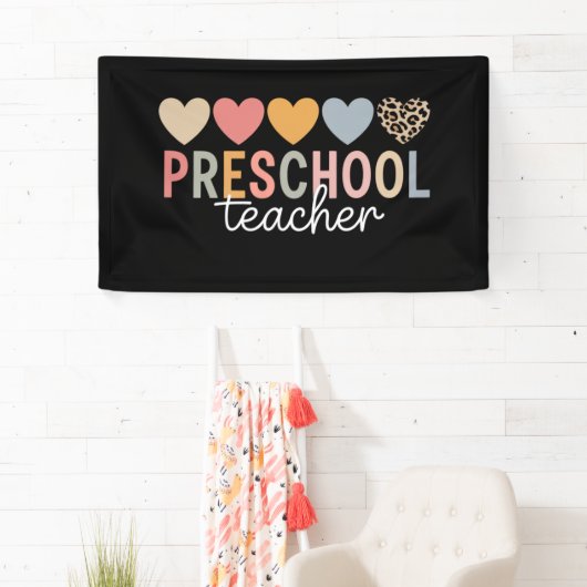 Lehrerin in der Vorschule zurück zur Schule Banner (Insitu)