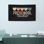 Lehrerin in der Vorschule zurück zur Schule Banner (Messeveranstaltung)
