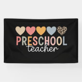 Lehrerin in der Vorschule zurück zur Schule Banner (Horizontal)
