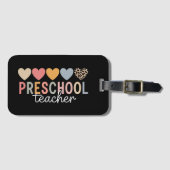 Lehrerin in der Vorschule zurück zur Schule Gepäckanhänger (Vorderseite (Horizontal))
