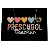 Lehrerin in der Vorschule zurück zur Schule Große Geschenktüte (Vorderseite)