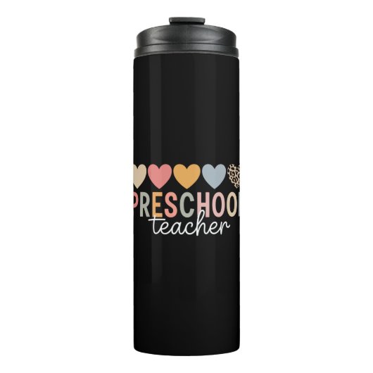 Lehrerin in der Vorschule zurück zur Schule Thermosbecher (Vorderseite)
