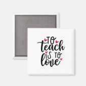Lehrerin ist Liebe Magnet (Vorderseite/Rückseite)