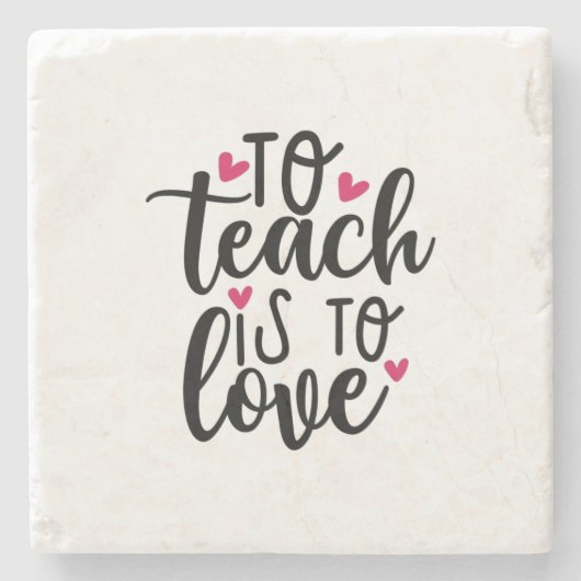 Lehrerin ist Liebe Steinuntersetzer (Vorderseite)