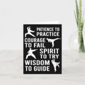 Lehrerin Karate Student Praktik Karate Tra Karte (Vorderseite)