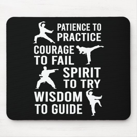 Lehrerin Karate Student Praktik Karate Tra Mousepad (Vorne)
