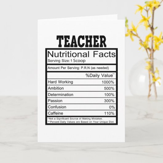 Lehrerin Karte (Gelbe Blume)