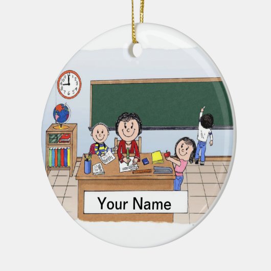 Lehrerin Keramikornament (Links)