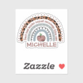 Lehrerin Kernwerte Rainbow Aufkleber (Blatt)