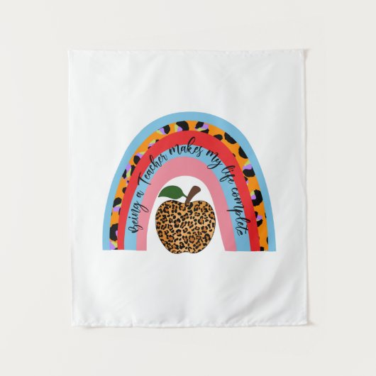 Lehrerin Kunst als Lehrerin Wandteppich (Vorderseite)
