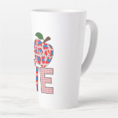 Lehrerin Kunst Liebe Lehren Milchtasse (Rechte Ecke)