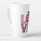 Lehrerin Kunst Liebe Lehren Milchtasse (Linke Ecke)