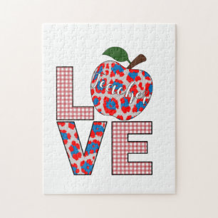 Lehrerin Kunst Liebe Lehren Puzzle